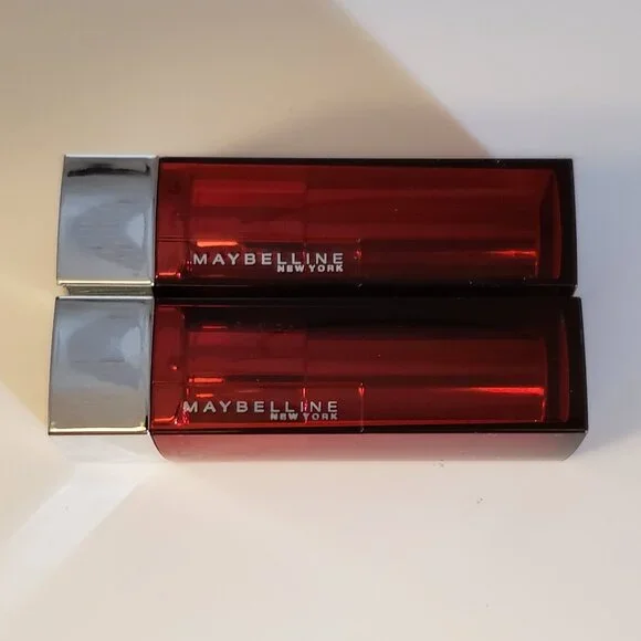 2-Pack Maybelline 311 Crimson Race Color Sensational Cream Finish Lipstick New - Picture 2 of 8